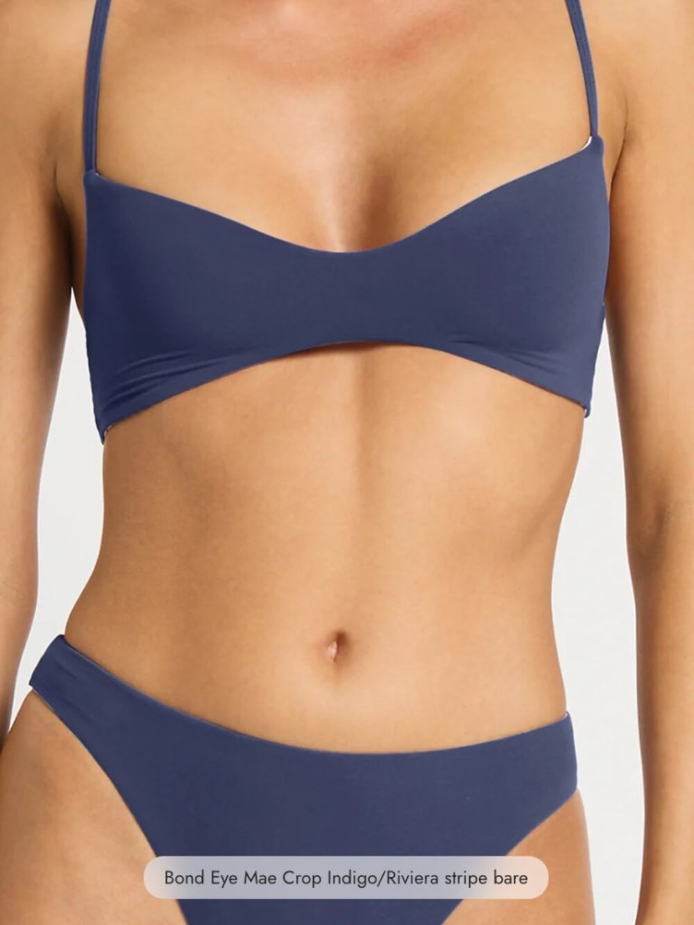 NWT!! Bond-eye Mae Crop-Indigo Stripe